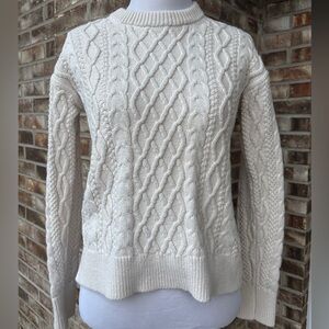 J Crew 100% Cotton Cable Knit Sweater